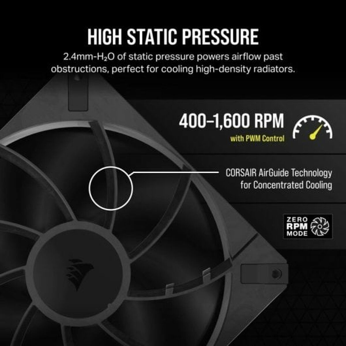 Lådfläkt Corsair RS120 MAX PWM - 6