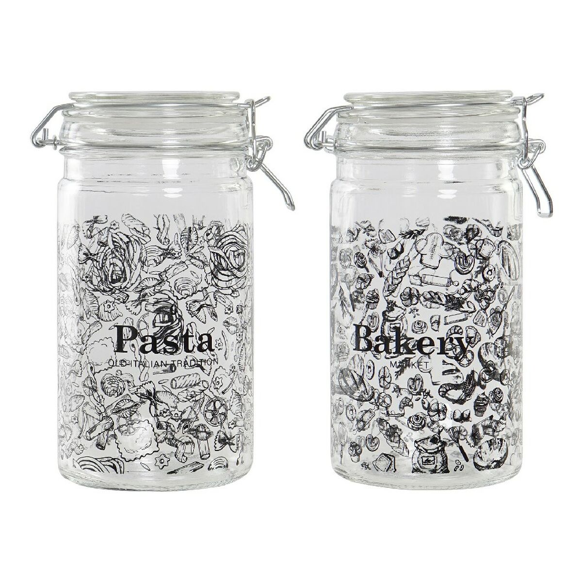 Burk DKD Home Decor Glas Traditionell 10 x 12.5 x 20 cm 1 L (2 pcs)