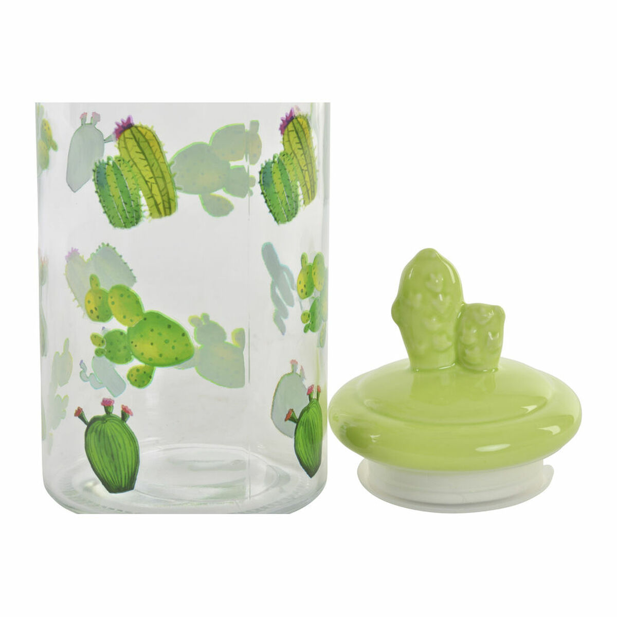 Burk DKD Home Decor Keramik Glas Kaktus PE Boho (1400 ml) (10,5 x 28 cm) - 2
