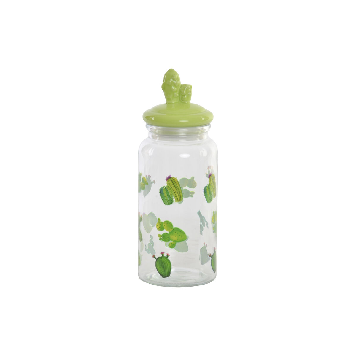 Burk DKD Home Decor Keramik Glas Kaktus PE Boho (1400 ml) (10,5 x 28 cm)