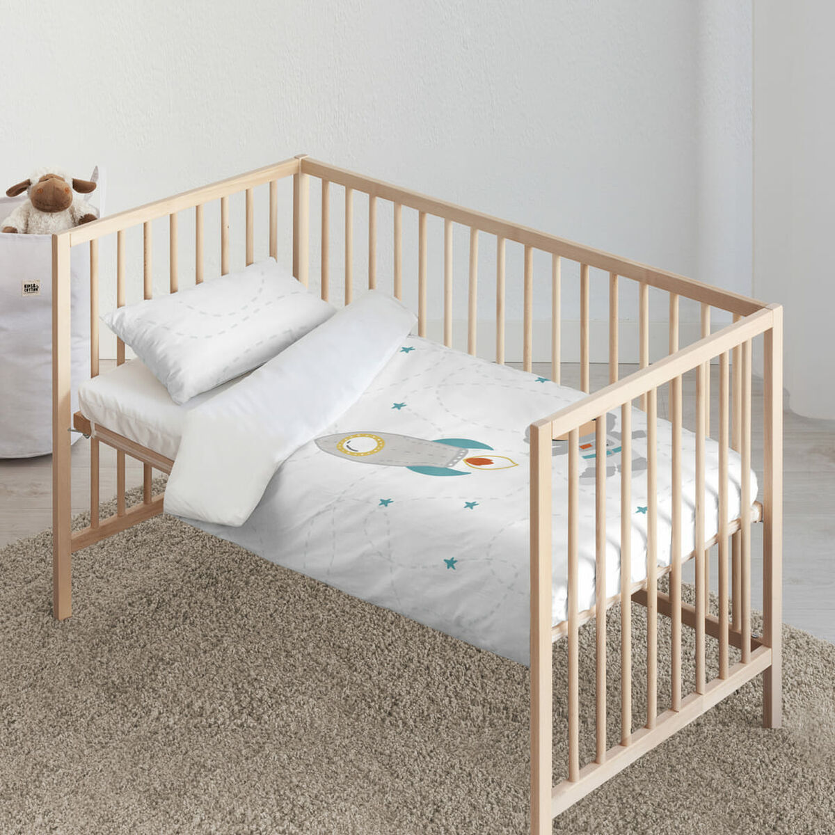Quiltat täcke för spjälsäng Kids&Cotton Elm 115 x 145 cm