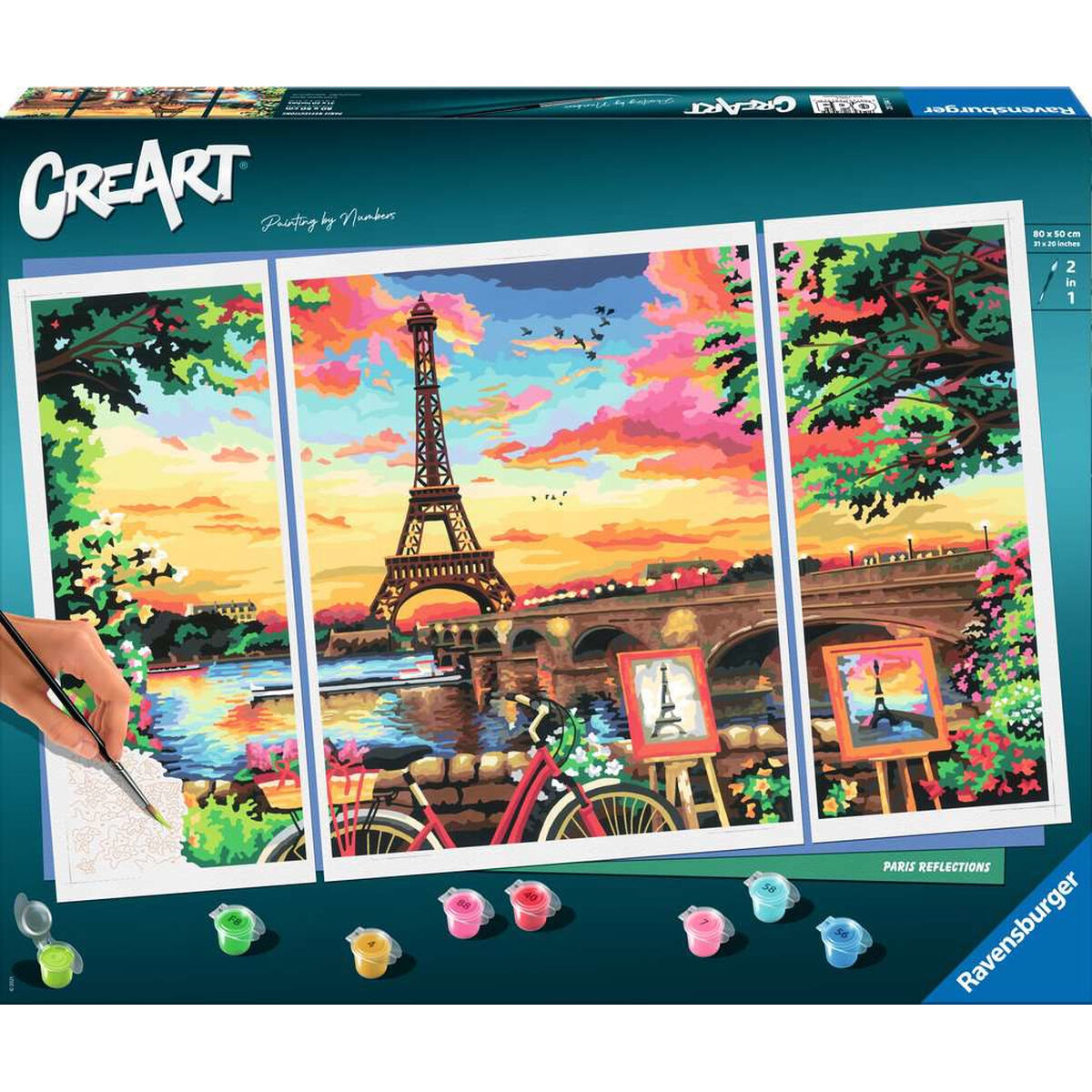 Målning med siffror Ravensburger 20134 80 x 50 cm 4 Delar 1 Delar 4 antal - 5