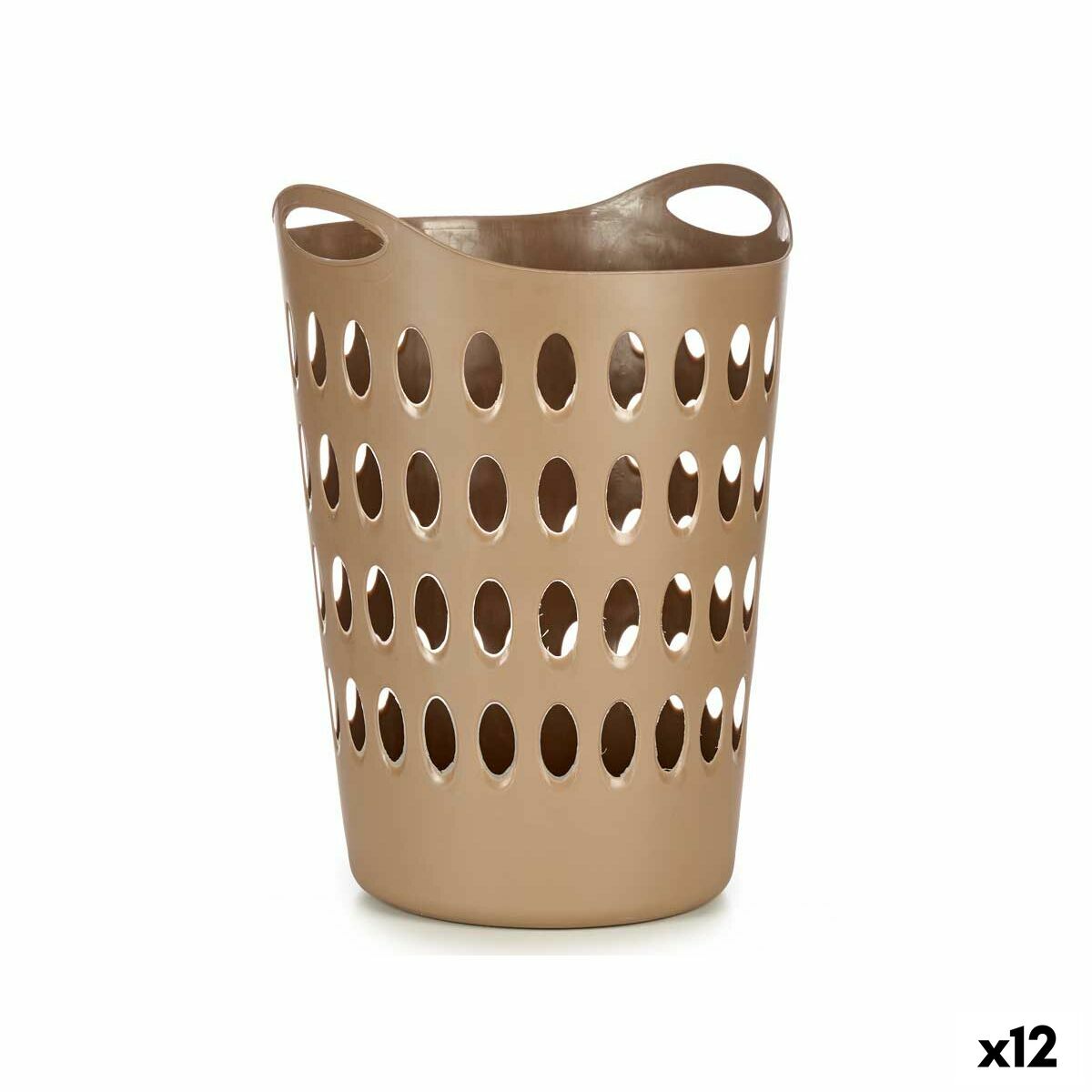 Tvättkorg Beige Plast 50 L 44 x 56 x 41 cm (12 antal) - 3