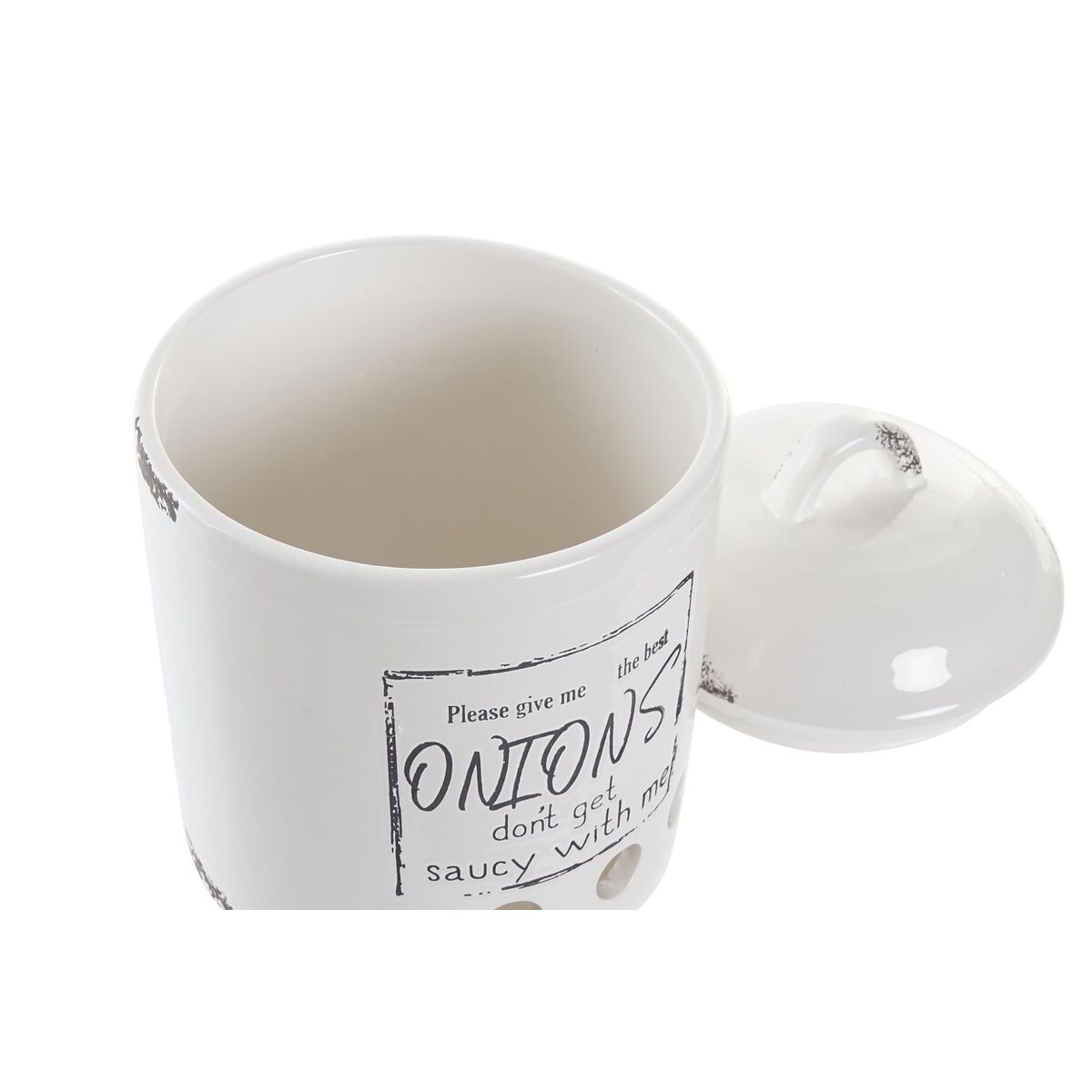 Burk DKD Home Decor Vit Dolomite Lök - 2