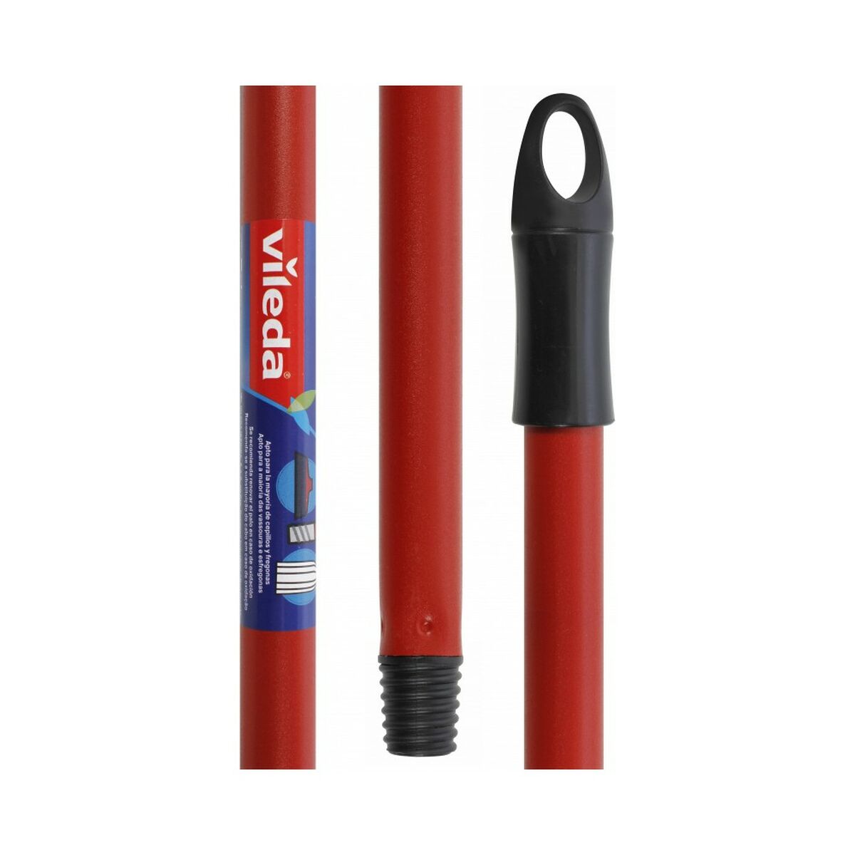 Sopborstskaft Vileda Röd Aluminium 140 cm - 2