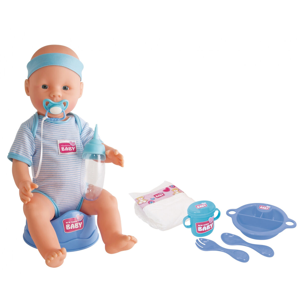 Babydocka med tillbehör Simba New Born Baby 43 cm - 2