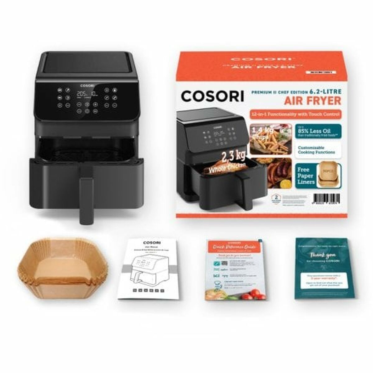 Luftfritös Cosori Premium II Chef Edition Svart 6,2 L - 7