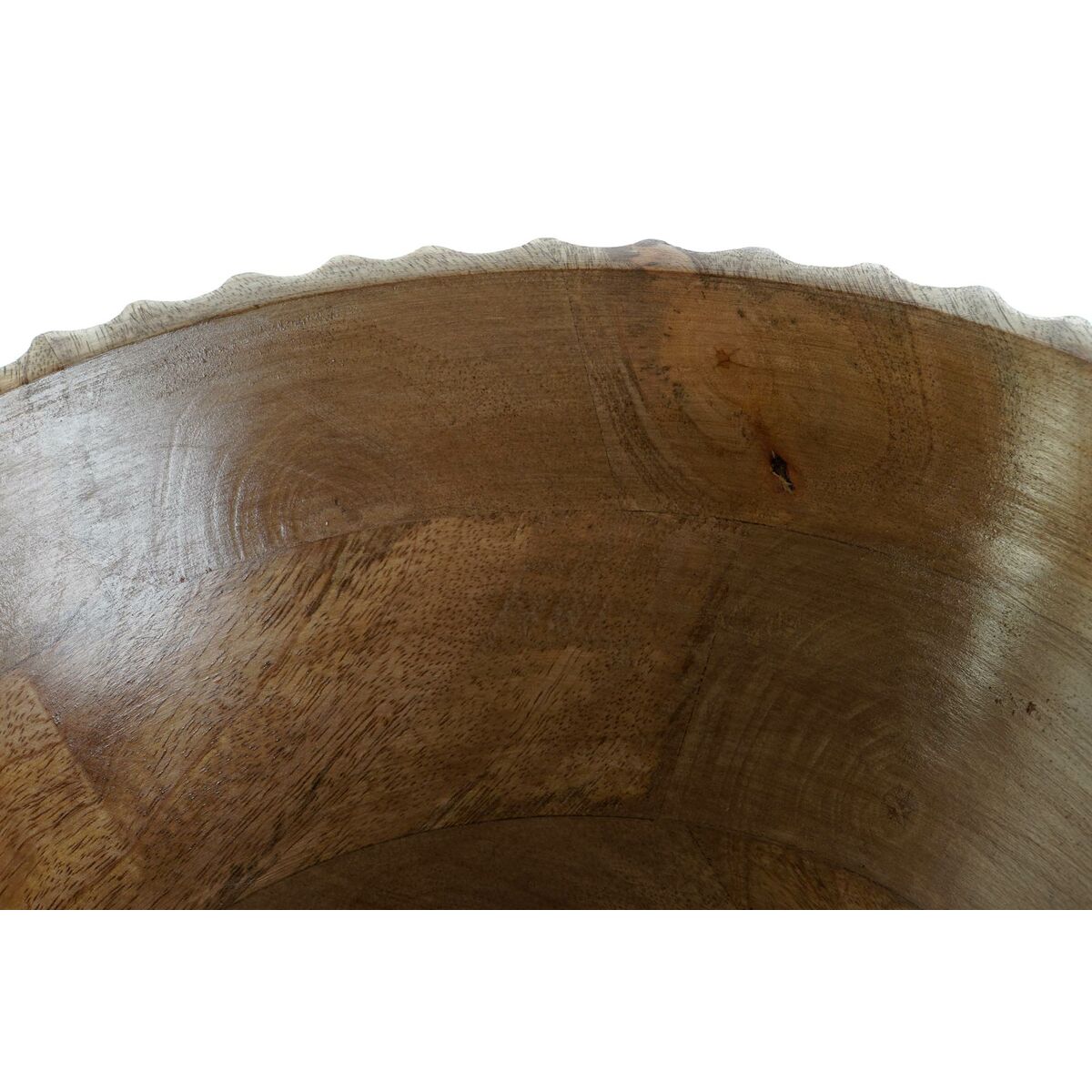 Salladsskål DKD Home Decor Vit Naturell Mangoträ 30 x 30 x 12 cm - 2