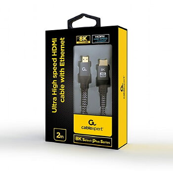 Kabel HDMI med Ethernet GEMBIRD Select Plus Series Svart 2 m