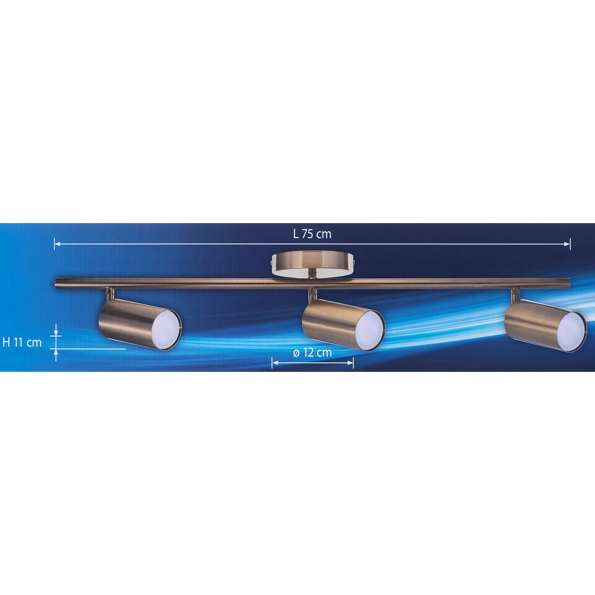 Taklampa Activejet AJE-SPECTRA 3P Gyllene Metall 40 W - 7