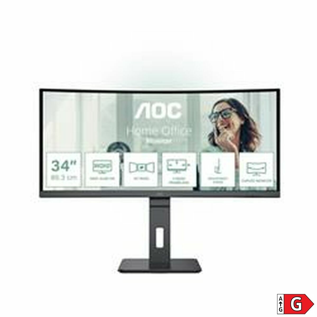 Monitor AOC CU34P3CV Wide Quad HD 34" - 2