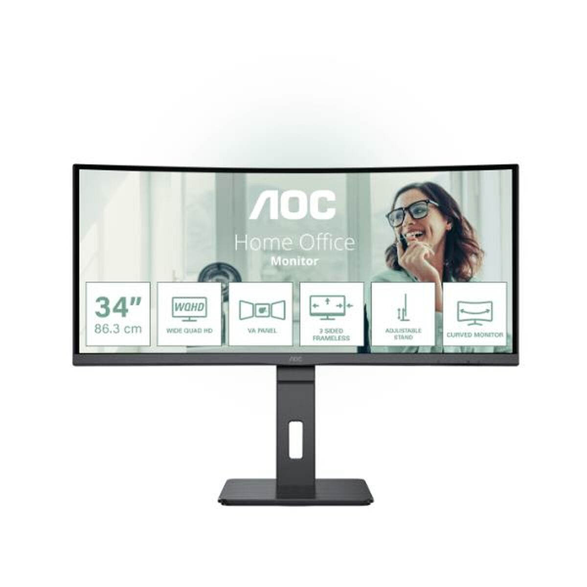 Monitor AOC CU34P3CV Wide Quad HD 34" - 3