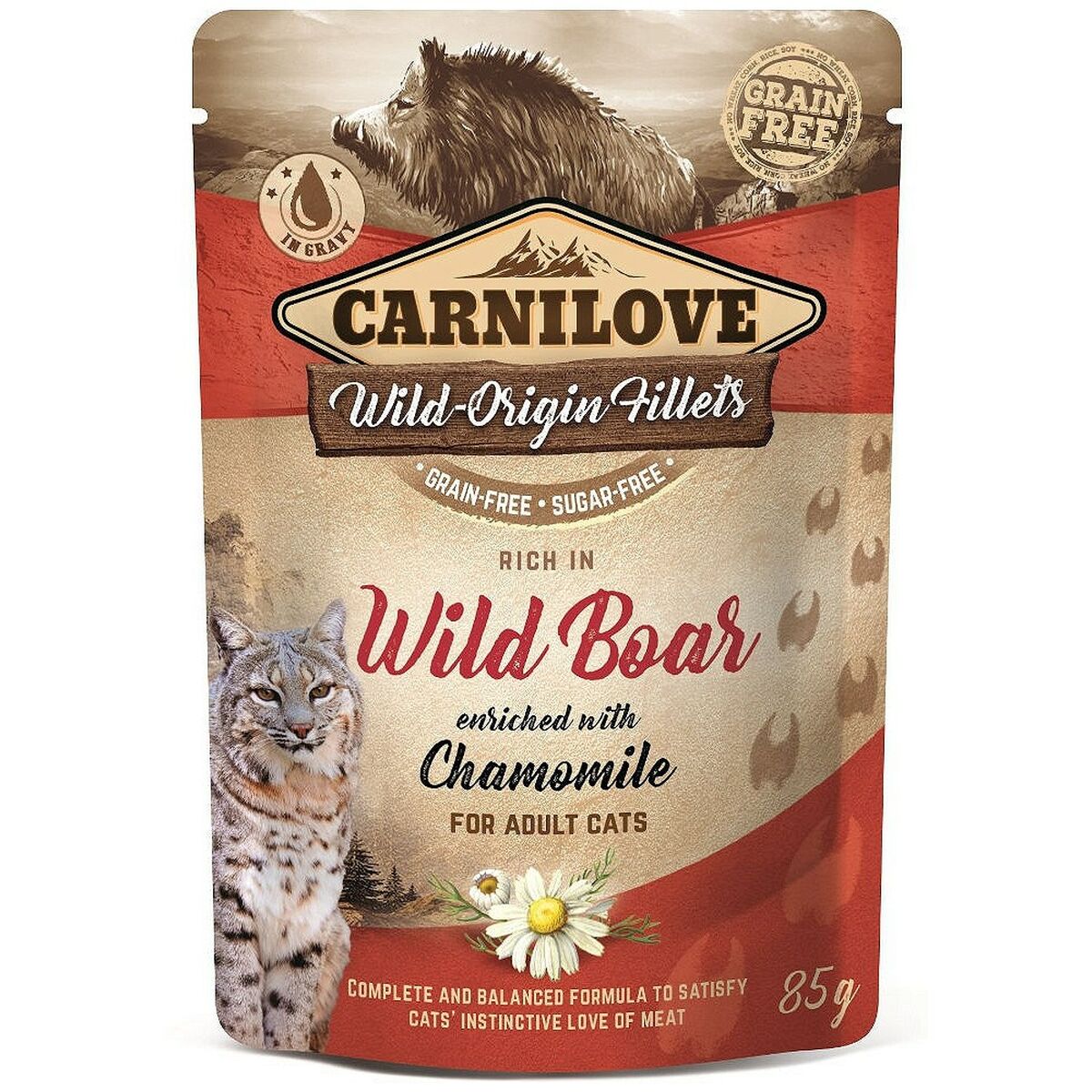 Kattmat Carnilove Cat Pouch Vildsvin 85 g