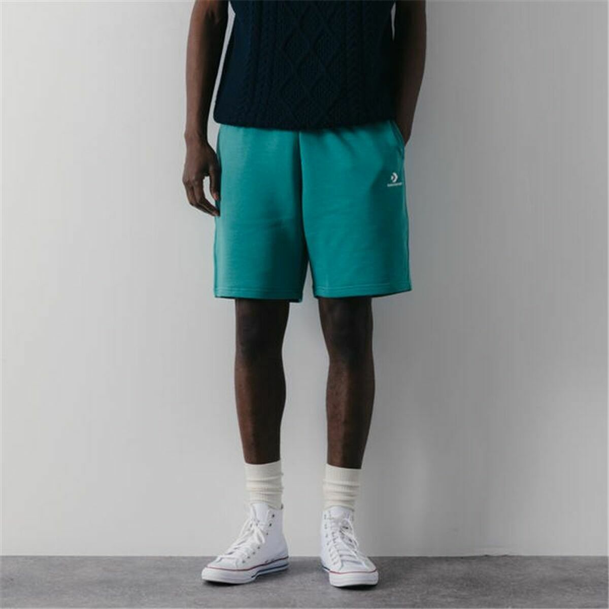 Sportshorts för män Converse Classic Fit Wearers Left Star Grön - 3