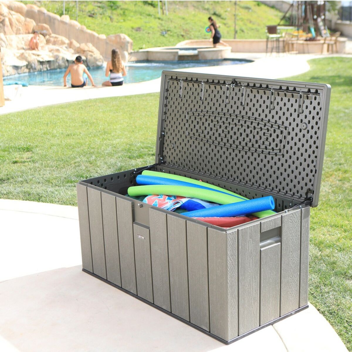 Utomhus Bröst Lifetime Brun 570 L 150 x 69 x 72 cm Stål Plast - 12