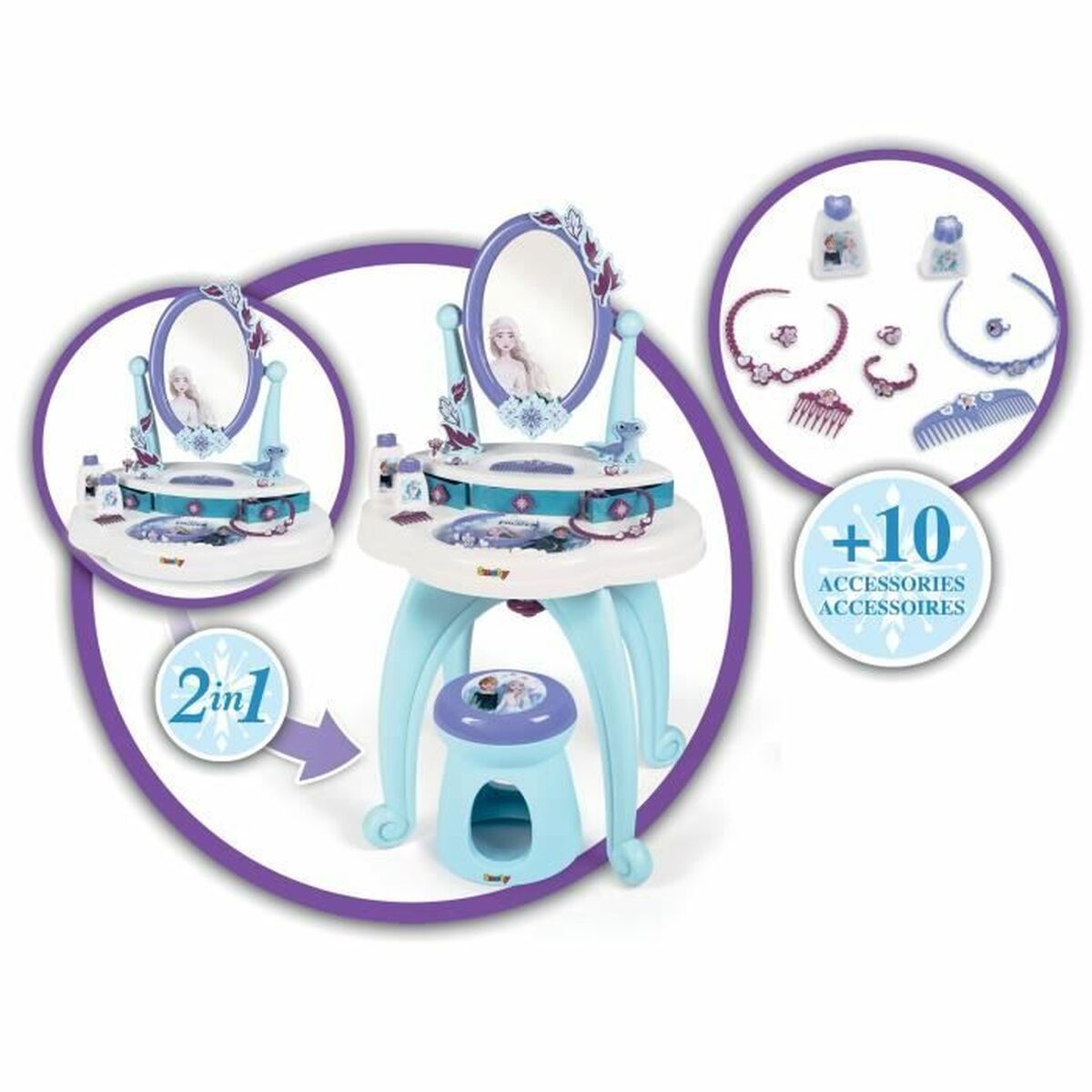 Sminkbord med pall Smoby 320244 - 3