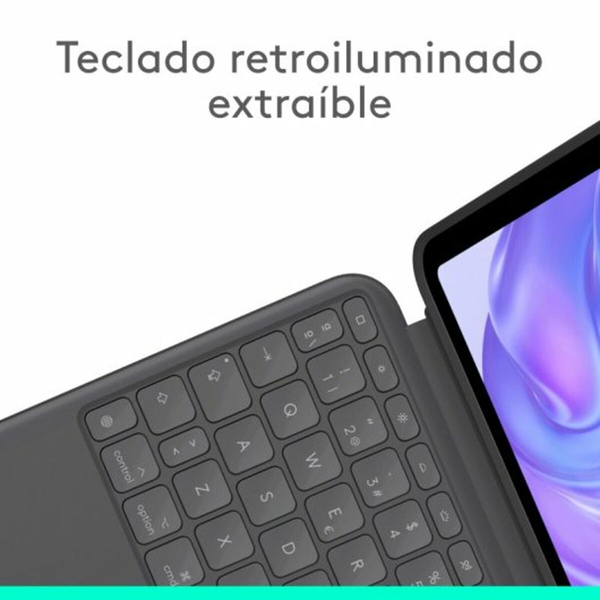 Fodral till Läsplatta Logitech iPad Pro 2024 Svart Qwerty Spanska QWERTY - 3