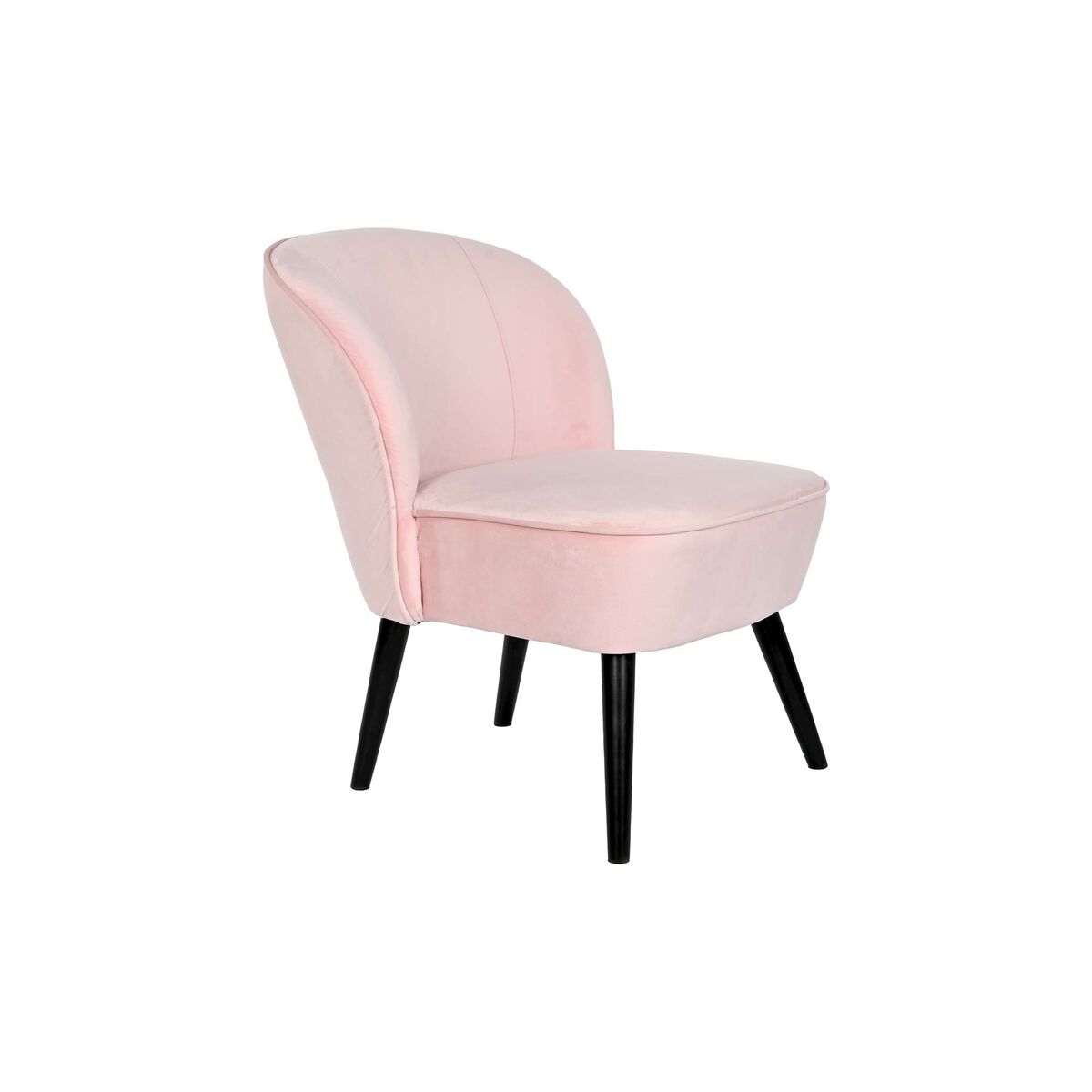 Fåtölj DKD Home Decor Svart Ljusrosa Trä 60 x 70 x 78 cm - 3
