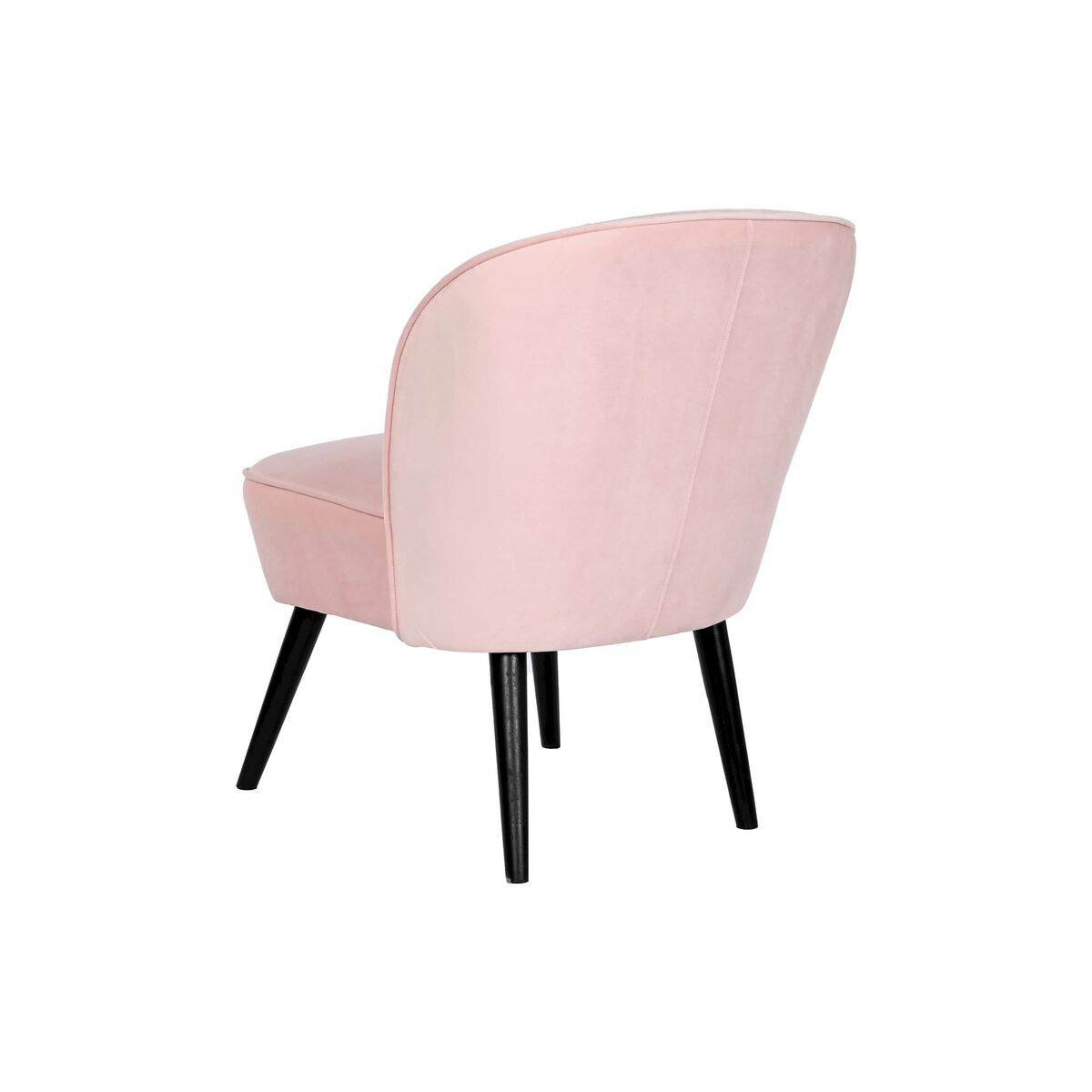 Fåtölj DKD Home Decor Svart Ljusrosa Trä 60 x 70 x 78 cm - 4