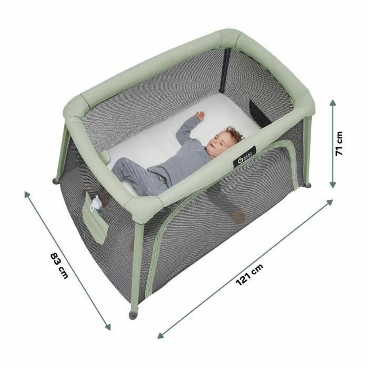Resesäng för bebis Babymoov Moov and Comfy Grön - 2