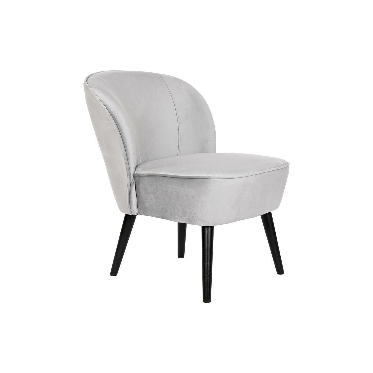 Fåtölj DKD Home Decor Svart Grå Trä 59 x 66 x 76 cm