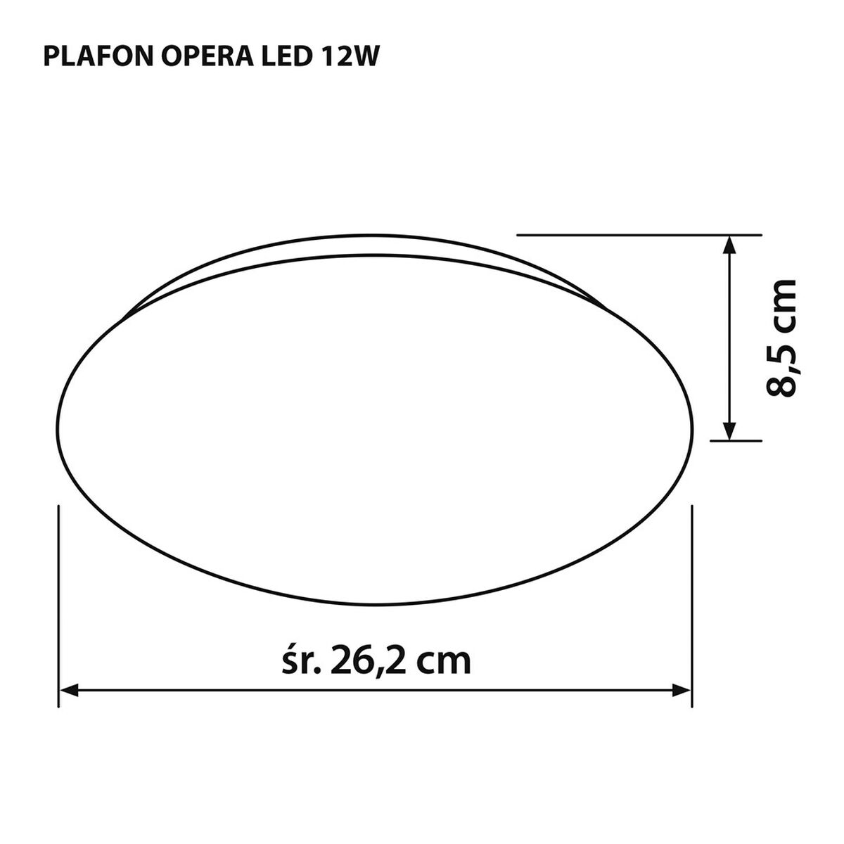 Taklampa Activejet AJE-OPERA 12W Vit 80 12 W - 3