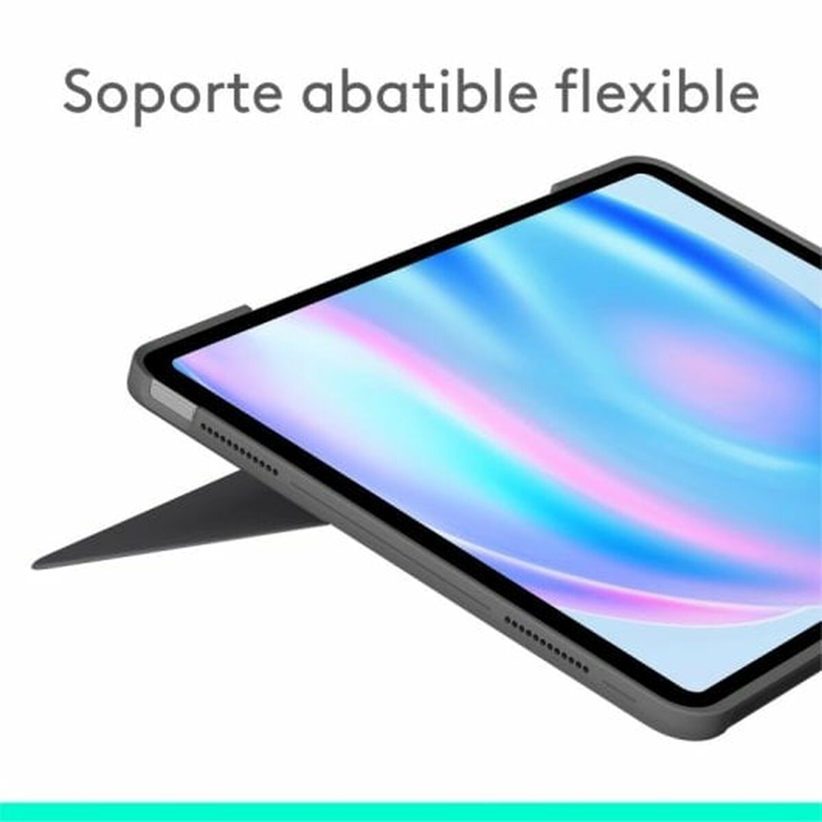 Fodral till Läsplatta Logitech iPad Air 2024 Grå Qwerty Spanska QWERTY - 2