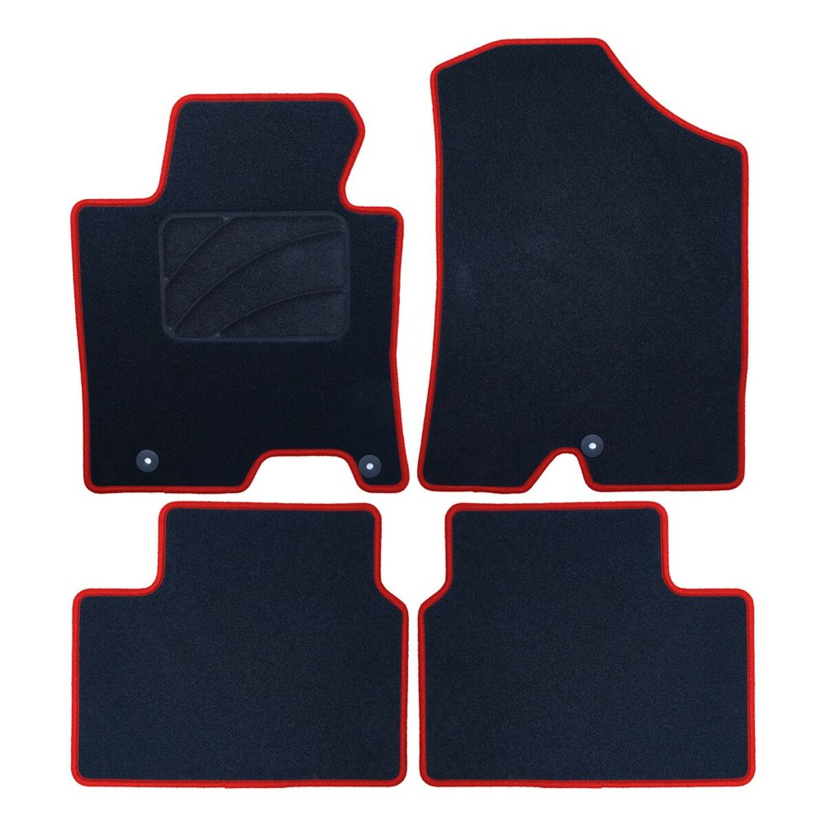 Set med bilgolvmattor OCC Motorsport OCCHY0014RD Röd Hyundai i30 5 Delar