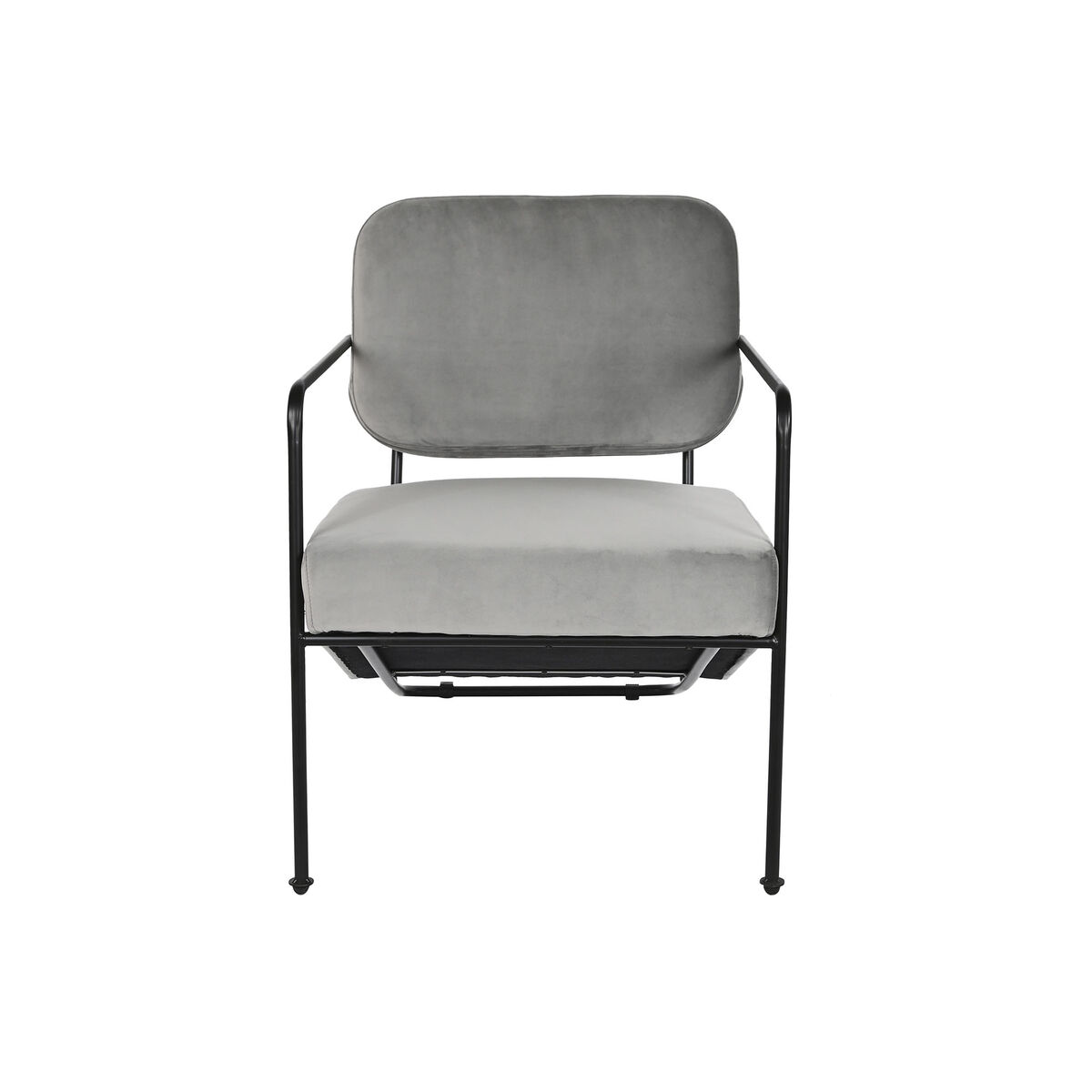 Fåtölj DKD Home Decor Grå Metall 62 x 76 x 76 cm 55 x 71 x 72 cm - 4
