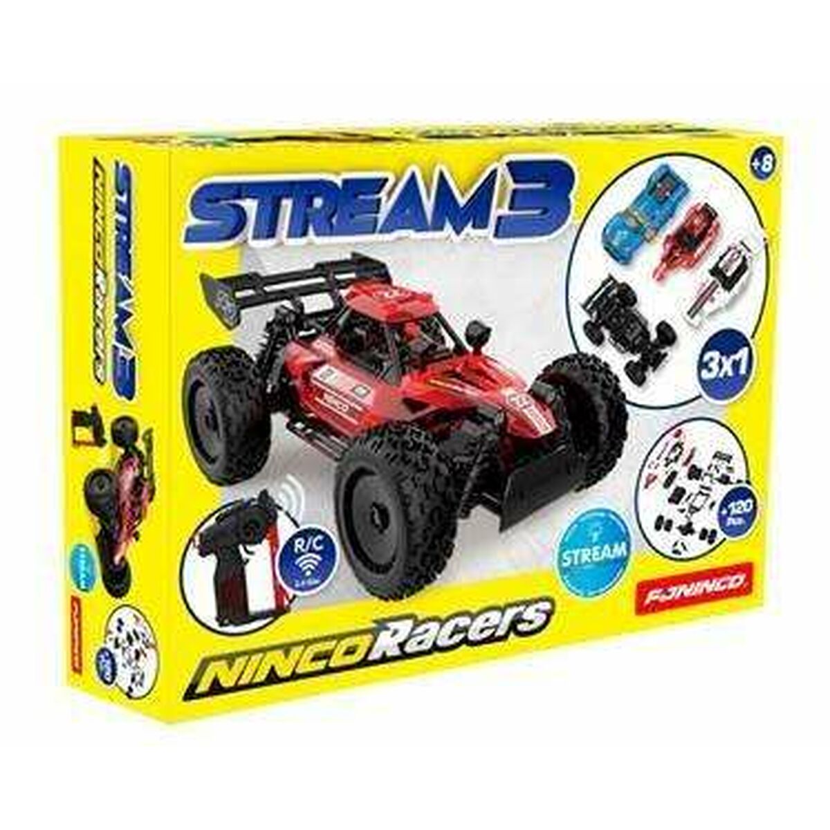 Radiostyrd bil Ninco Nincoracers Stream 3 1:18 2,4 GHz 120 Delar
