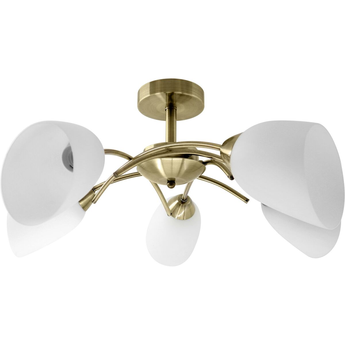 Taklampa Activejet NIKITA 5P Patyna Vit Metall Glas 200 W