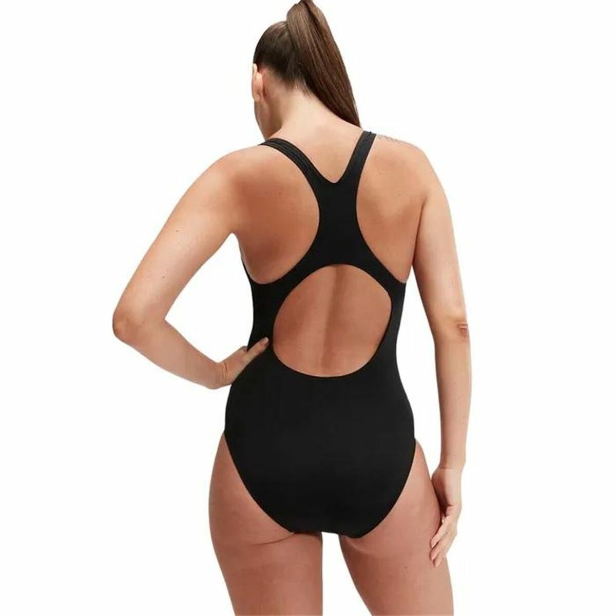 Baddräkt, Flickor Speedo Digital Printed Medalist Svart - 4