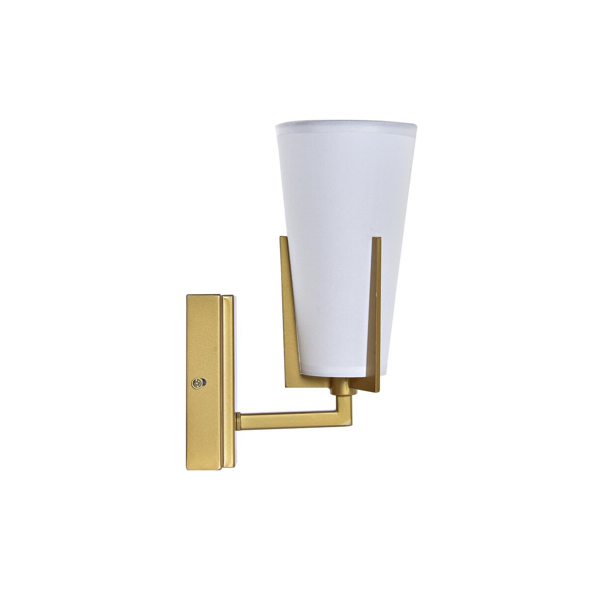 Vägglampa DKD Home Decor 25W Gyllene Metall Polyester Vit 220 V (12 x 14 x 25 cm) - 3