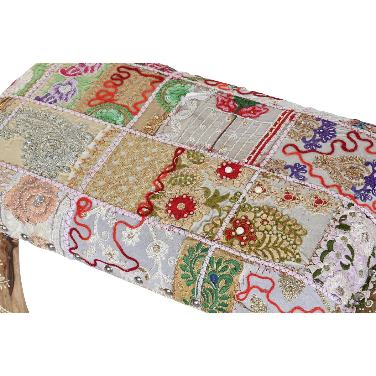 Sittpall DKD Home Decor Multicolour Polyester Mangoträ 65 x 31,7 x 38 cm Elefant - 8