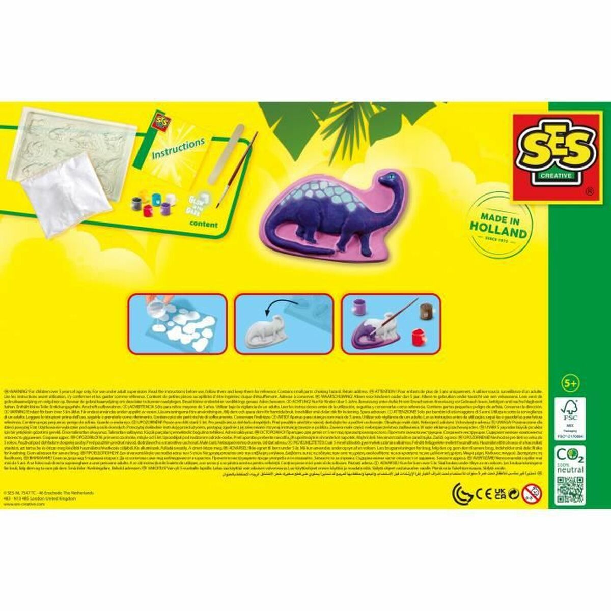 Modell-lera SES Creative   Gjutsats Dinosaurier - 3