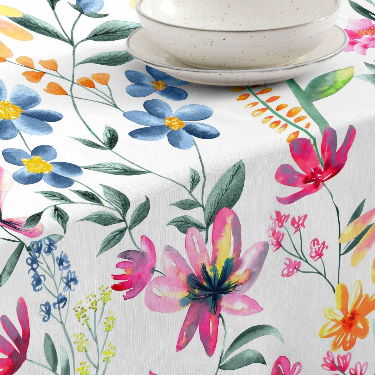Bordsduk Belum 0120-407 Multicolour 155 x 155 cm Virágok - 3