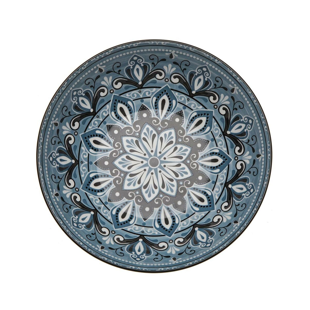 Salladsskål Versa Blå Keramik Porslin 22,5 x 9 x 22,5 cm - 2