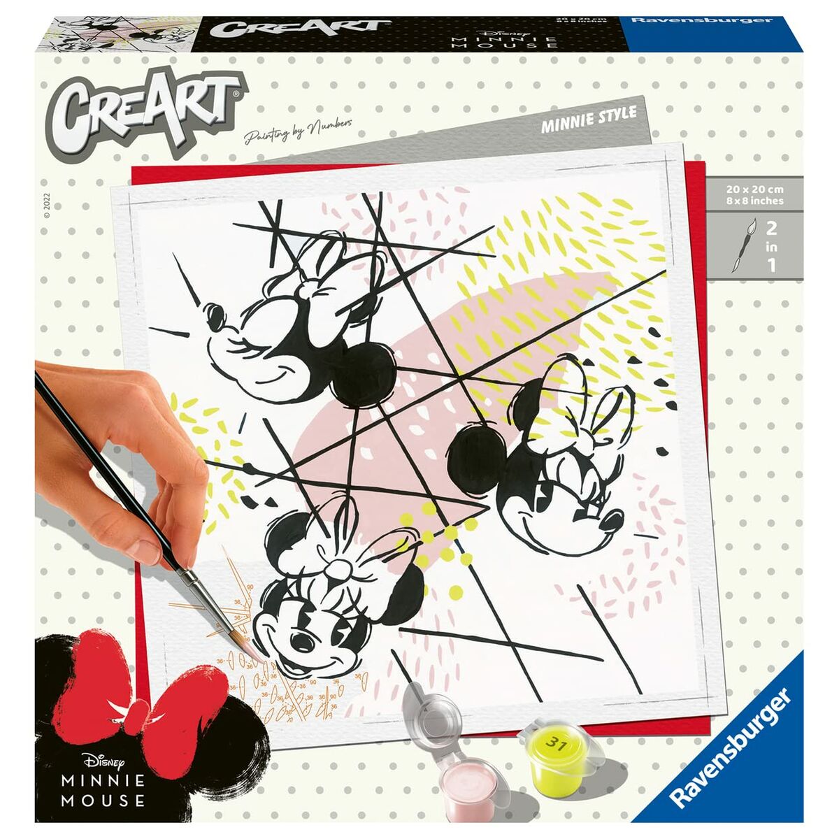 Målning med siffror Ravensburger Minnie Style 20 x 20 cm