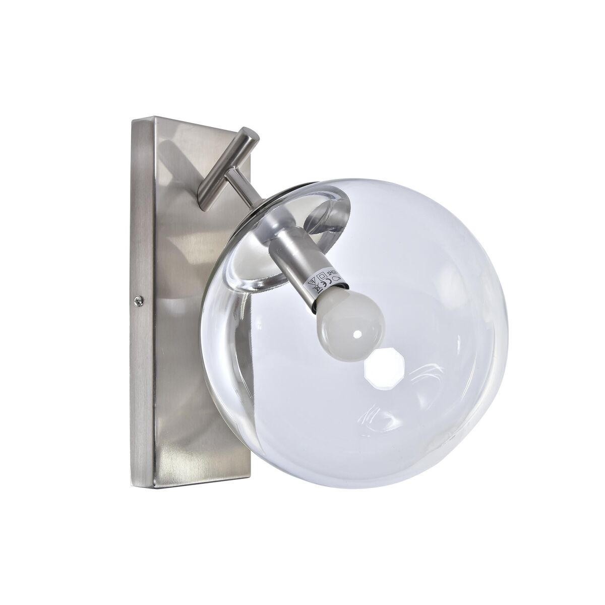 Vägglampa DKD Home Decor 25W Glas Silvrig Metall 220 V (20 x 25 x 27 cm) - 6