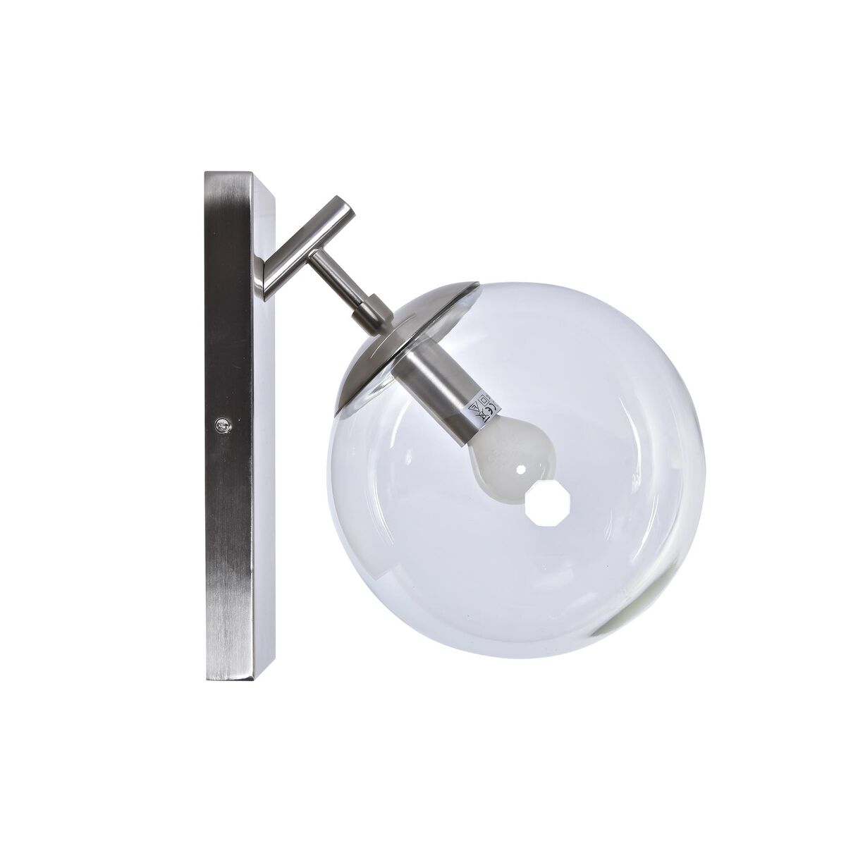 Vägglampa DKD Home Decor 25W Glas Silvrig Metall 220 V (20 x 25 x 27 cm) - 8