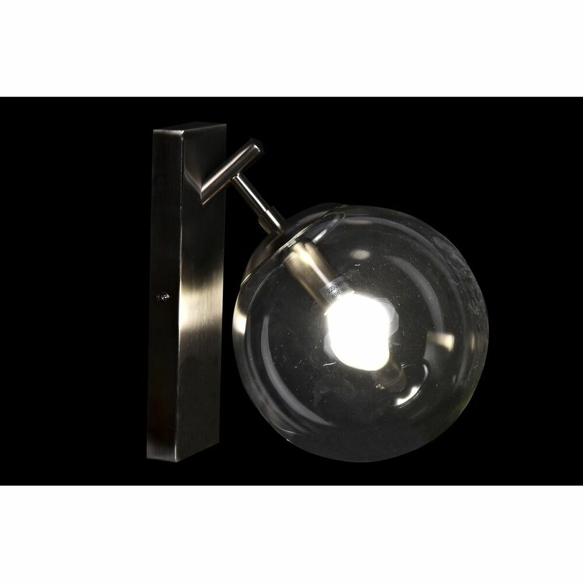 Vägglampa DKD Home Decor 25W Glas Silvrig Metall 220 V (20 x 25 x 27 cm) - 5