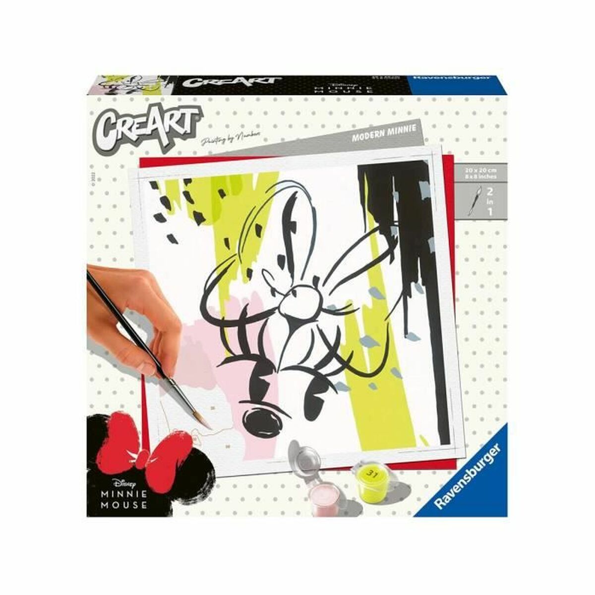 Målning med siffror Ravensburger Modern Minnie 20 x 20 cm - 2
