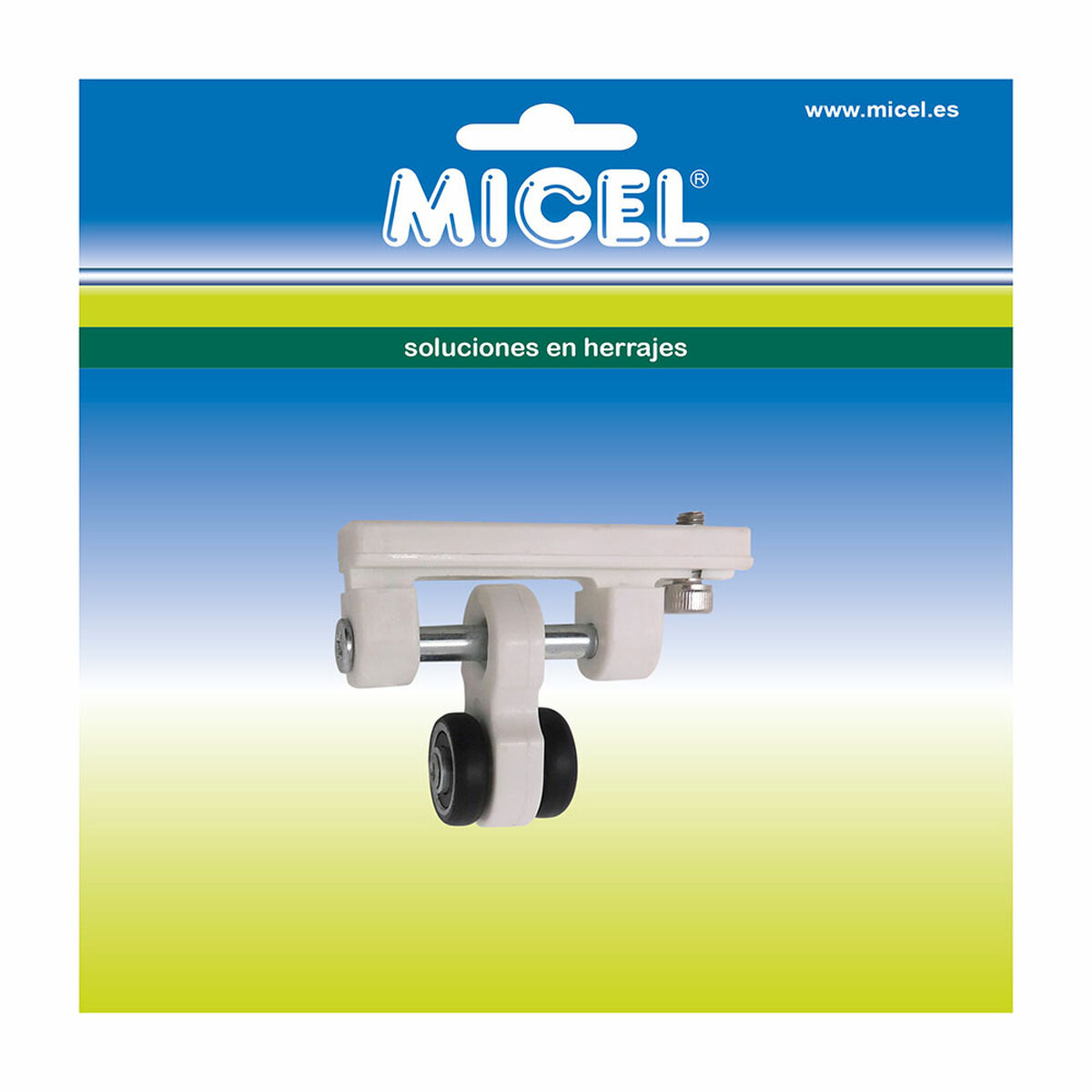 Remskiva för pergola Micel TLD21 Nylon 65 x 18,5 x 48 mm Löpare Vit - 2