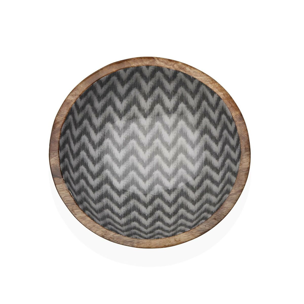 Salladsskål Versa Chevron Bambu Porslin Mangoträ 24 x 7 x 24 cm - 2