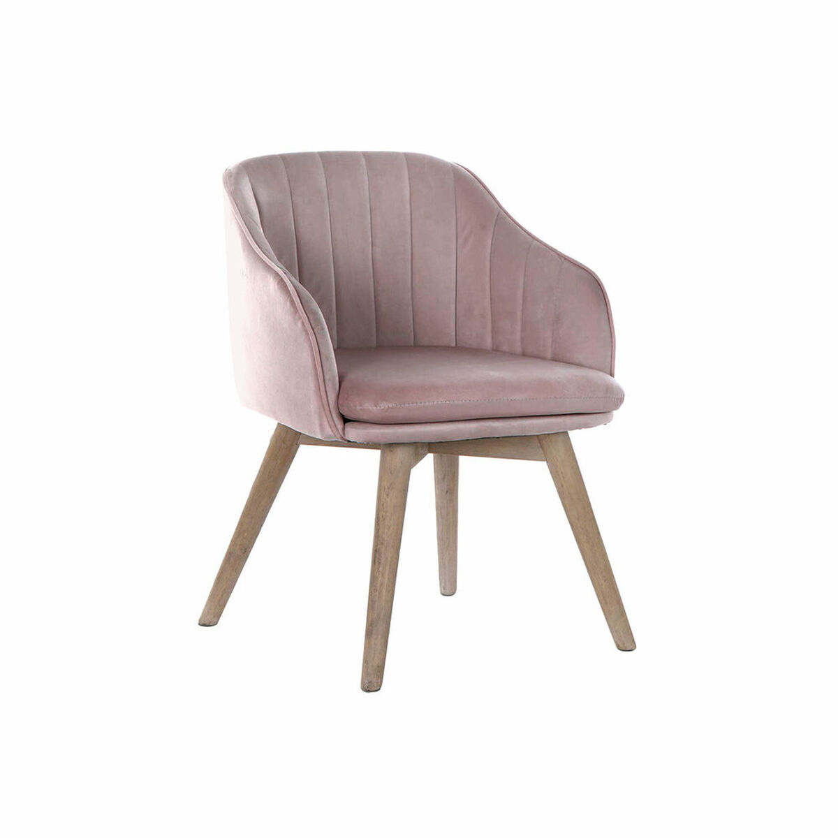 Matsalsstol DKD Home Decor Rosa Naturell 56 x 55 x 70 cm 56 x 55 x 74 cm 56 x 47 x 72,5 cm - 2