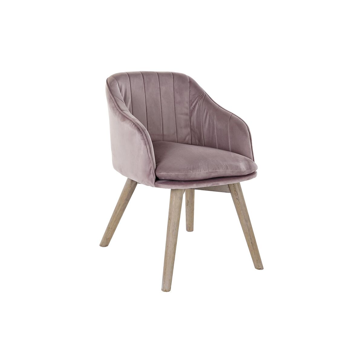 Matsalsstol DKD Home Decor Rosa Naturell 56 x 55 x 70 cm 56 x 55 x 74 cm 56 x 47 x 72,5 cm - 3