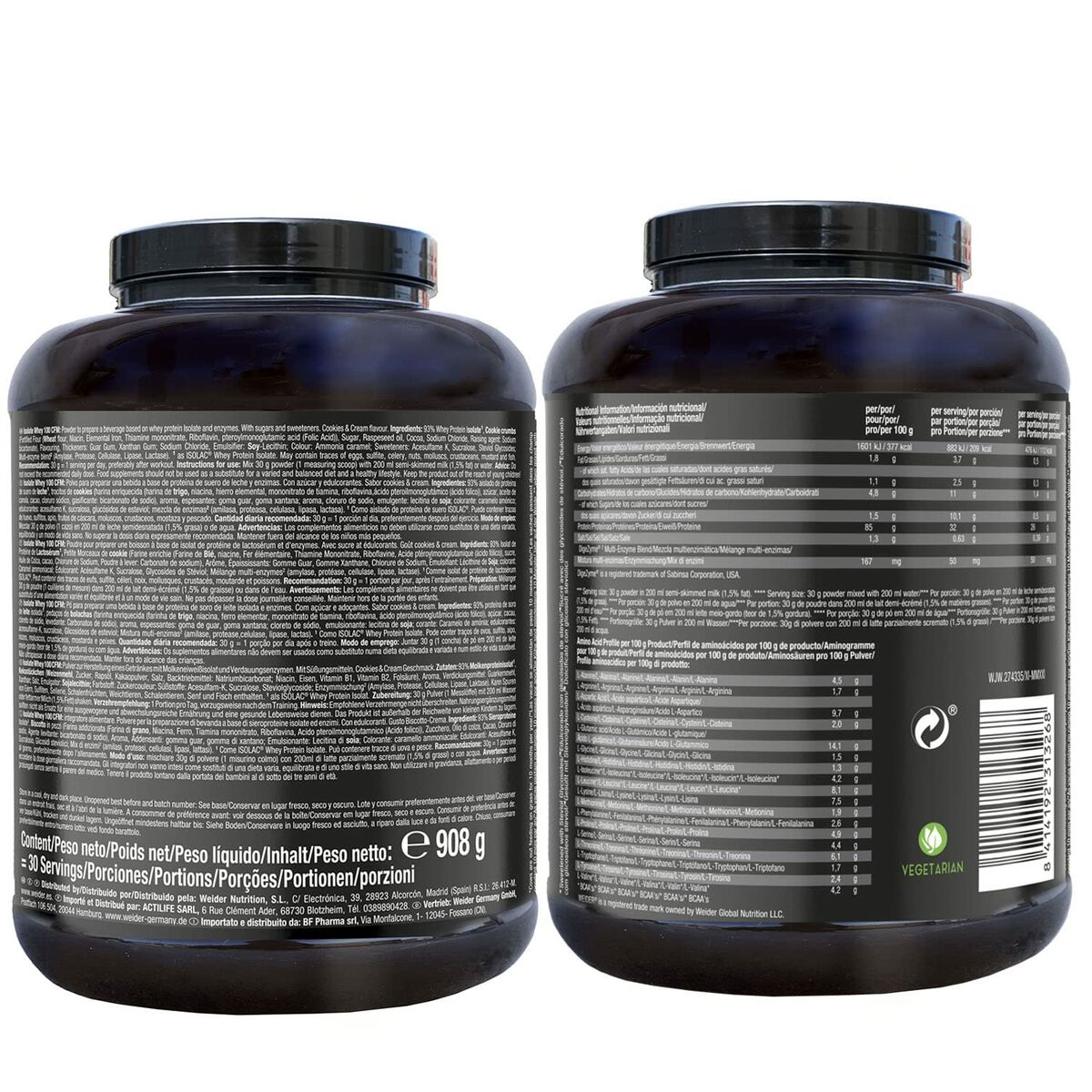 Protein Weider Isolate Whey 100 Cfm Cookies & Cream - 2