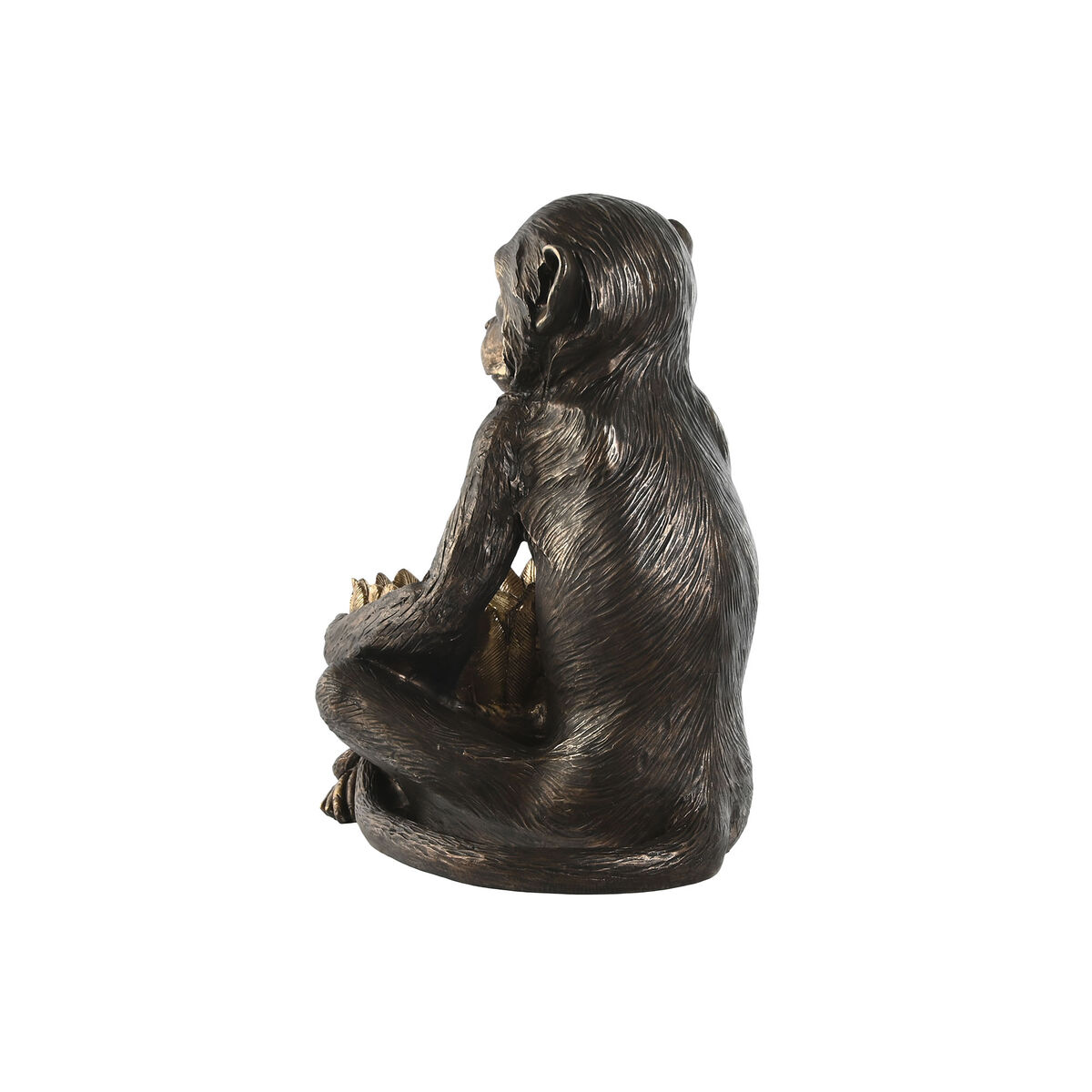 Prydnadsfigur Home ESPRIT Gyllene Mörkbrun Apa 40 x 37 x 50 cm - 2