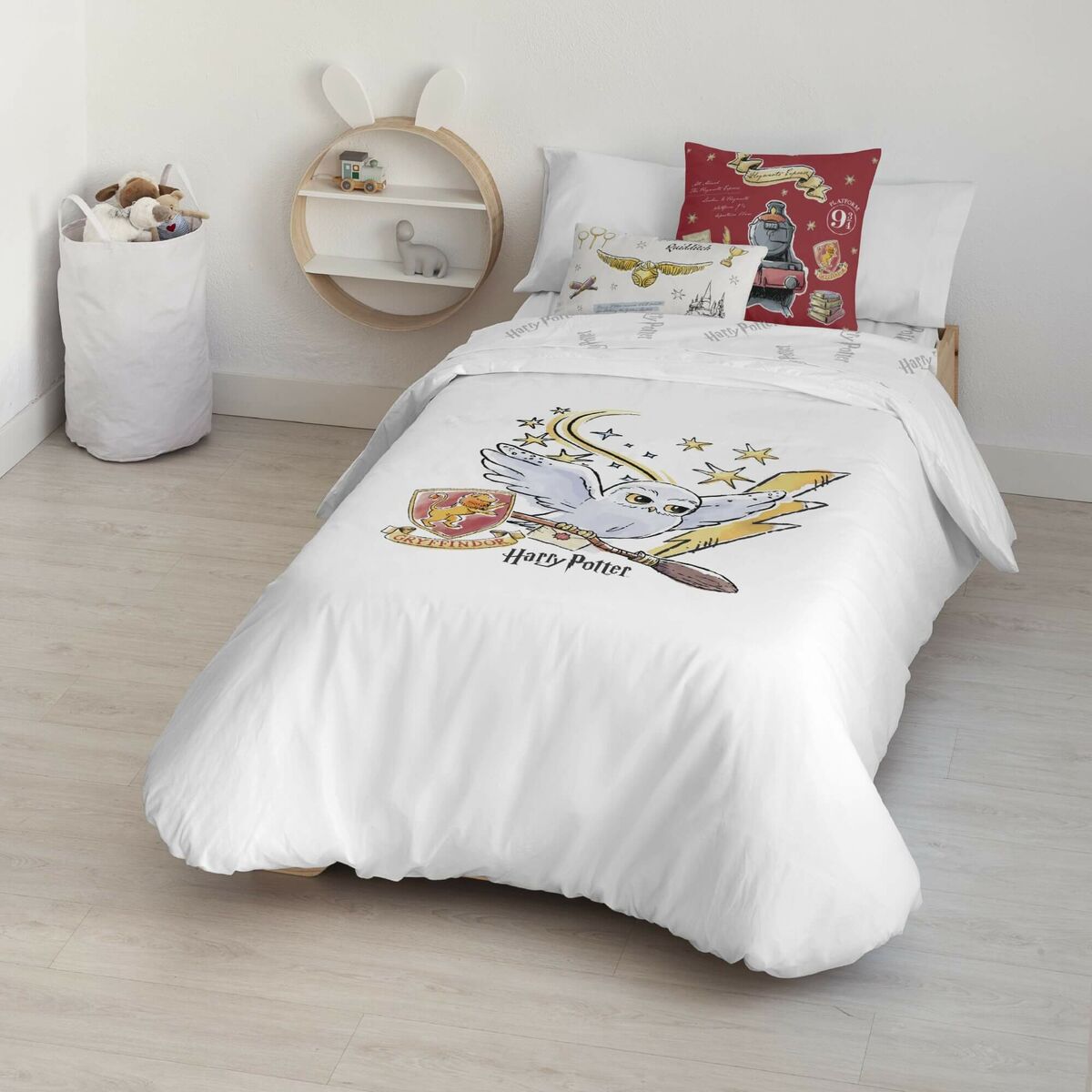 Påslakan Harry Potter Hedwig Multicolour 175 Trådar 140 x 200 cm Säng 80 - 4