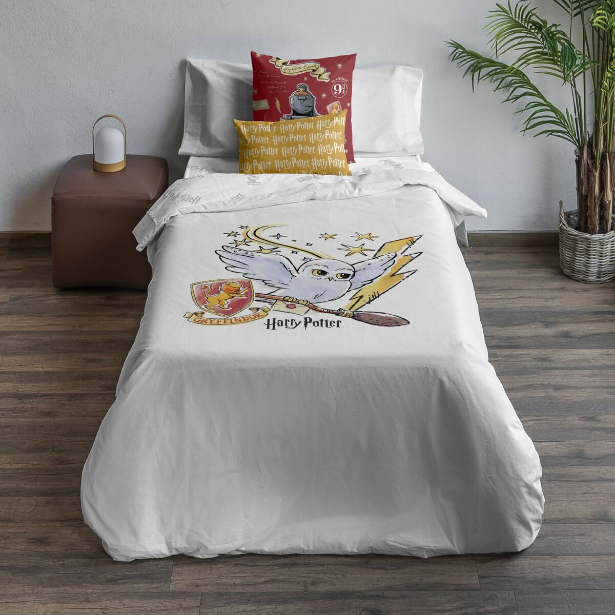 Påslakan Harry Potter Hedwig Multicolour 175 Trådar 140 x 200 cm Säng 80